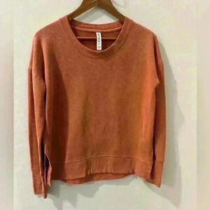 Athleta Coaster Luxe Sweatshirt Coral Size S